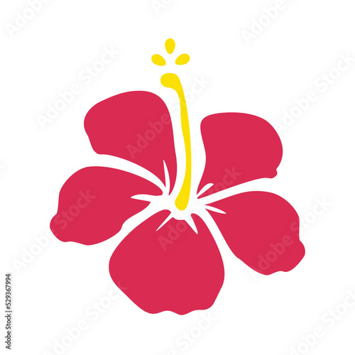 Hawaii hibiscus flower vector icon