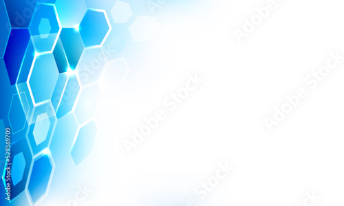 Abstract vector background with futuristic hexagonal pattern and place for your content. Editable design.