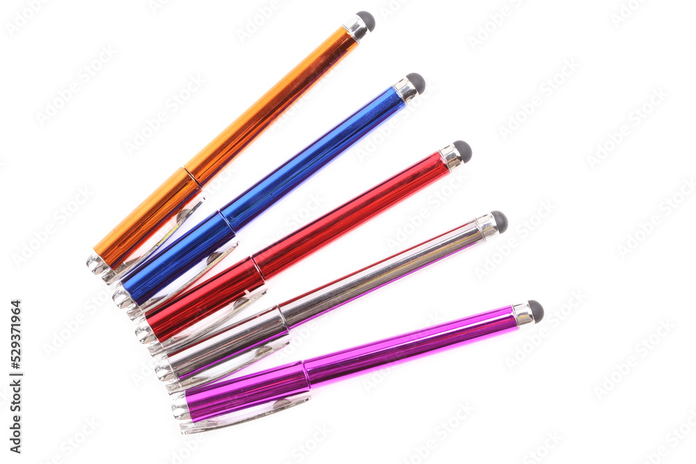 Fototapeta premium colorful pen isolated on white background