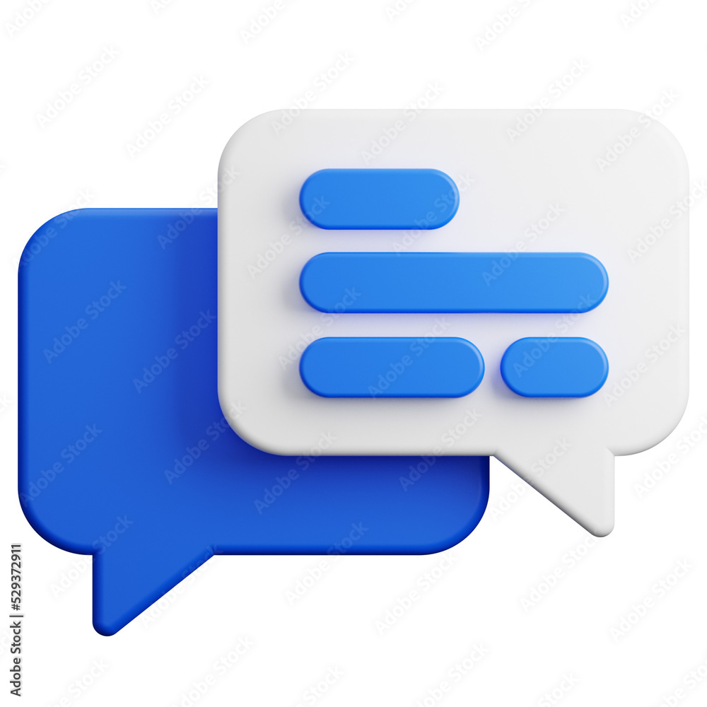 3d rendering of speech bubble and bubble chat 3d rendering of speech bubble and bubble chat