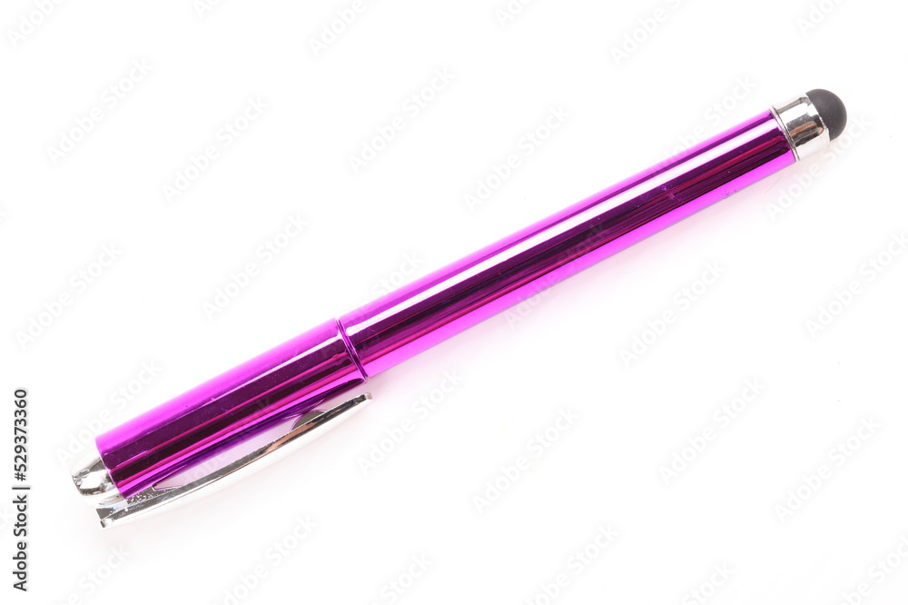 Purple pen isolated on white background Purple pen isolated on white background