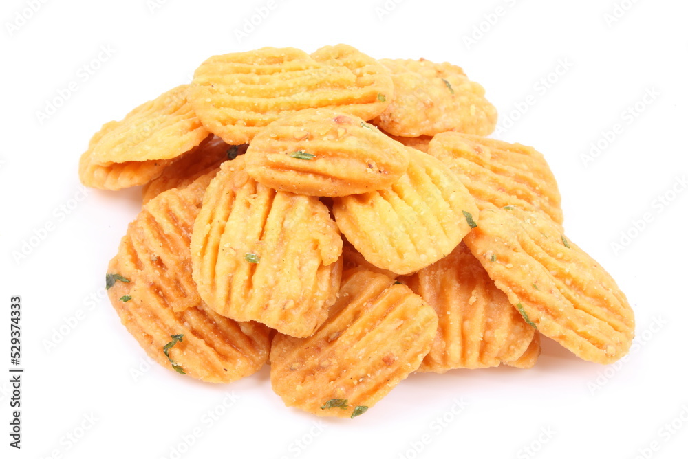 thai dessert called krong-krang-krob or crispy pastry isolated on white background thai dessert called krong-krang-krob or crispy pastry isolated on white background