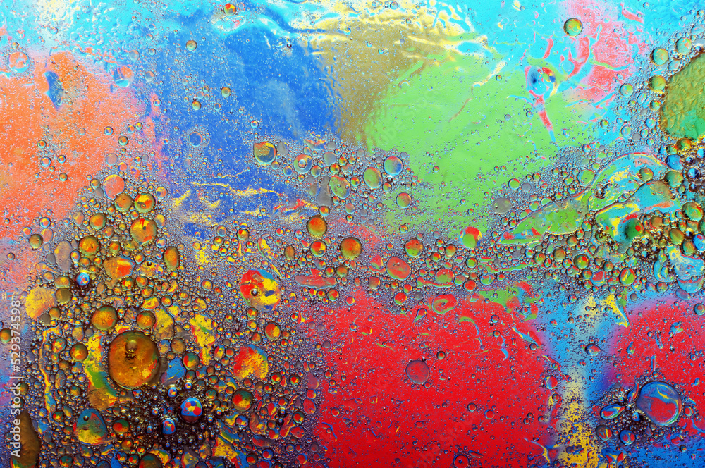 Abstract colorful background oil on water surface