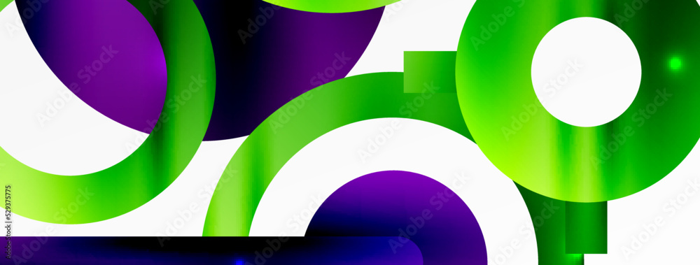 Minimal geometric abstract background. Circle, line and round shapes design. Trendy techno business template for wallpaper, banner, background or landing Minimal geometric abstract background. Circle, line and round shapes design. Trendy techno business template for wallpaper, banner, background or landing