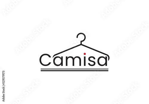 Camisa Logo Design Template for Cothing Brands Hanger Logo Design