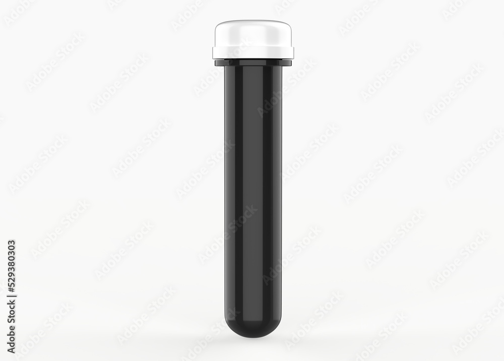 Plastic Ampoule Mockup Isolated On White Background. 3d Illustration Plastic Ampoule Mockup Isolated On White Background. 3d Illustration