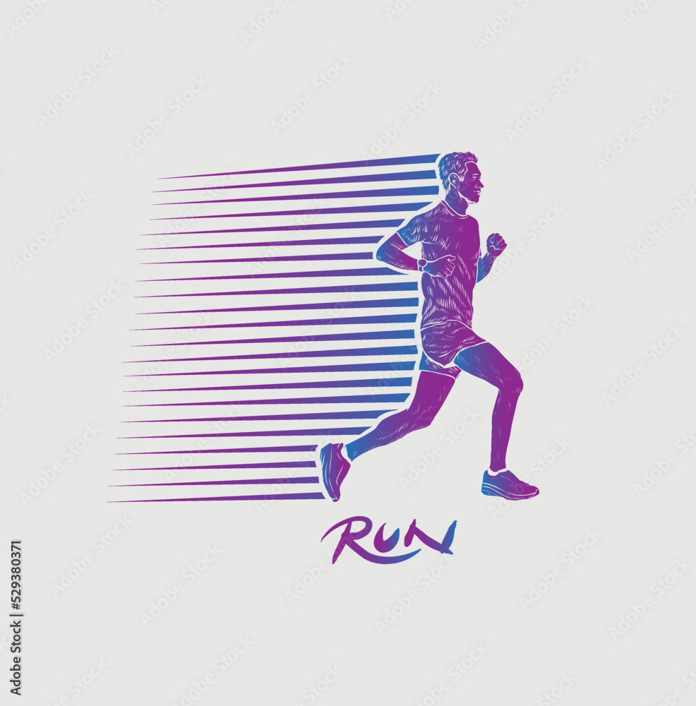 runner silhouette color
