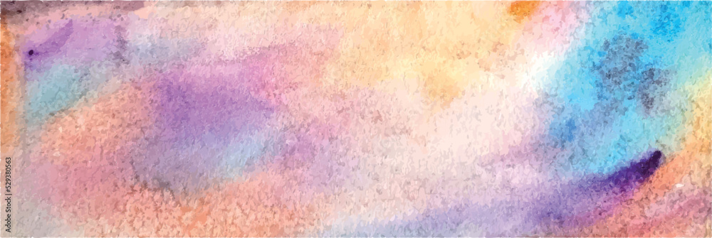 Colorful watercolor background blue, pink, purple