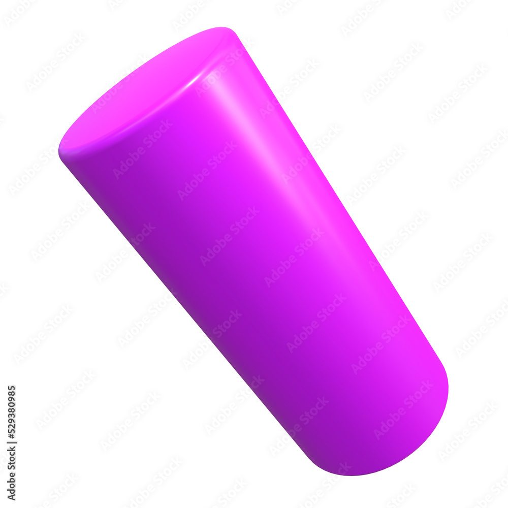 Abstract Cylinder Geometric Shape 3D Render Abstract Cylinder Geometric Shape 3D Render