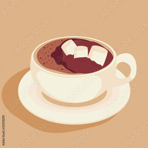 cup of cocoa with marshmallow