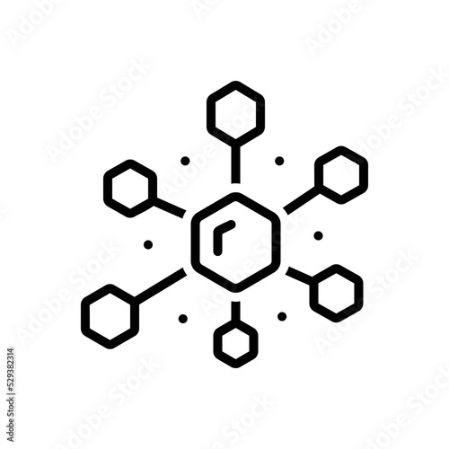 Black line icon for compounds