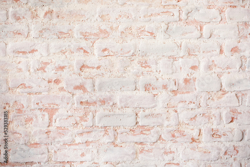 Brick old wall as background, loft style decoration brick texture for interior with copy space. © Vera