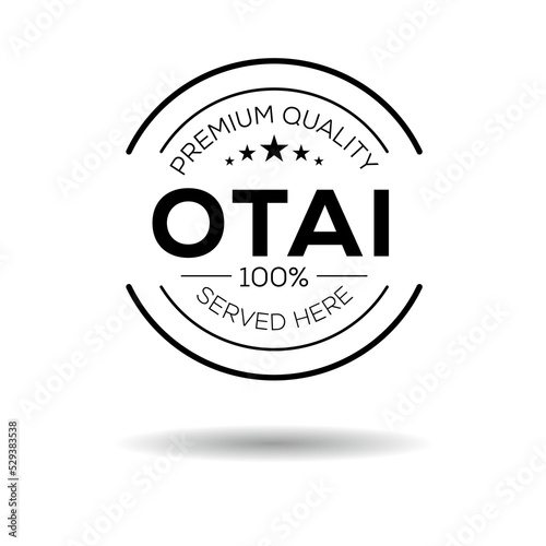 Creative (otai) drink, otai sticker, vector illustration.