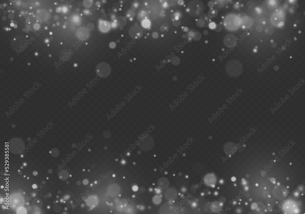Shining bokeh isolated on transparent background. Glow light effect ...