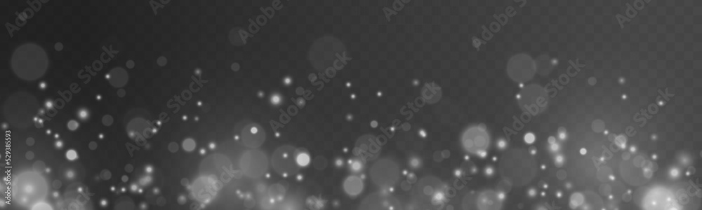 Shining bokeh isolated on transparent background. Glow light effect ...