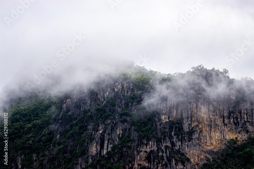 fog covered mountains : 21 August 2022 at Phupaman ,Khonken , Thailand