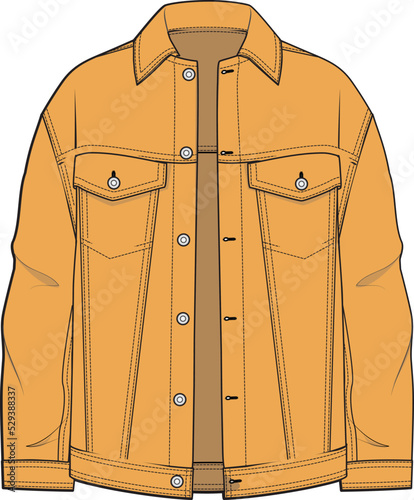MENS BOYS RIDER DENIM JACKETS OVERCOAT AND TRUCKER WITH POCKETS SKETCH VECTOR