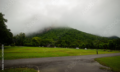 fog covered mountains : 21 August 2022 at Phupaman ,Khonken , Thailand