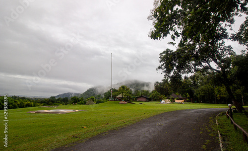 fog covered mountains : 21 August 2022 at Phupaman ,Khonken , Thailand