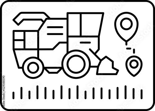 Inventory tracking and analytics icon, outline style vector image. Smart Farming and Agriculture IoT Solutions icon.