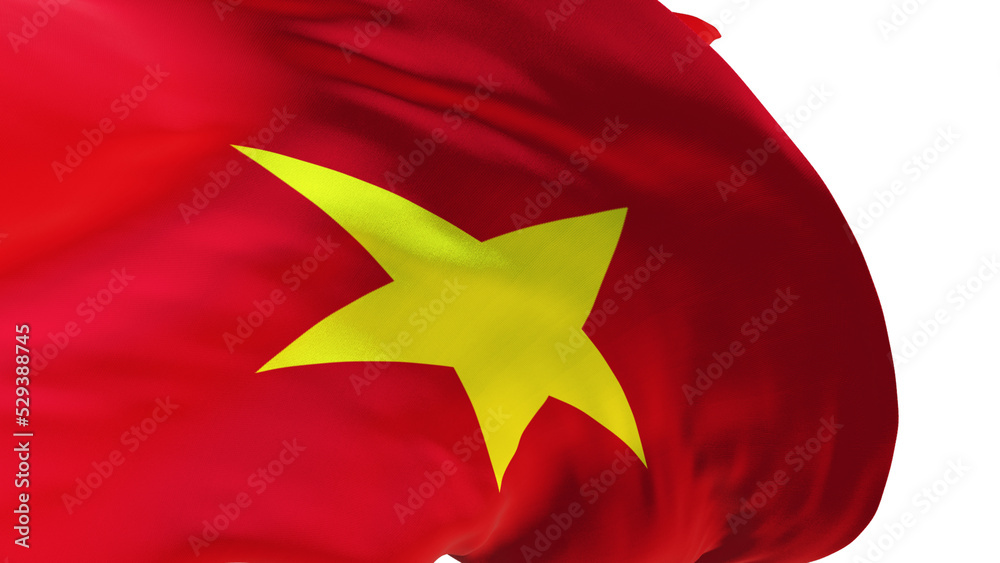 Vietnam flag on transparent background 4k Vietnam flag on transparent background 4k