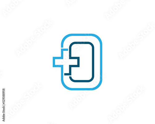 Letter O Cross Plus Logo Concept sign icon symbol Design. Medical, Health Care Logotype. Vector illustration template