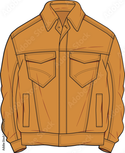 MENS BOYS RIDER DENIM JACKETS OVERCOAT AND TRUCKER WITH POCKETS SKETCH VECTOR
