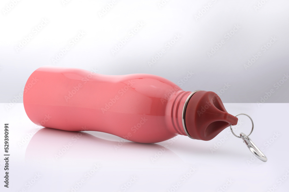 Steel water bottles on a neutral base