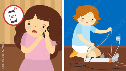 children call firefighters by phone