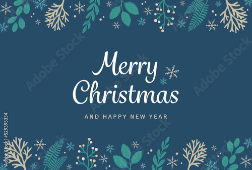 クリスマスのフレーム素材