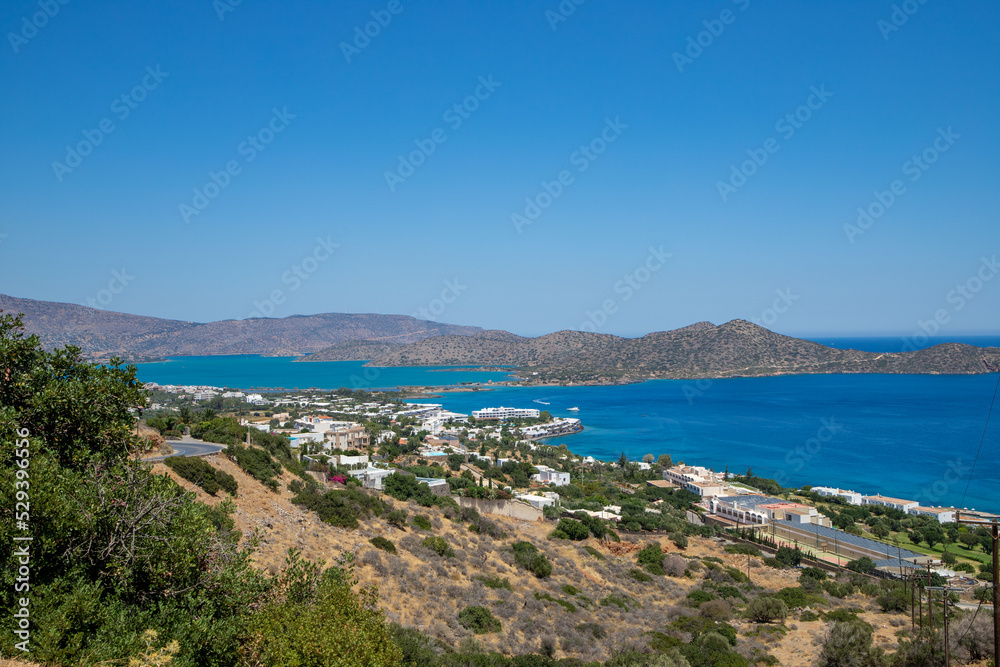 Panorama over Elounda in Crete