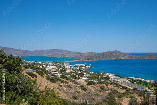 Panorama over Elounda in Crete