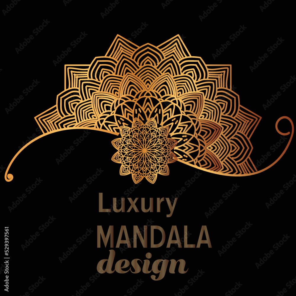 Seamless floral mandala design vector