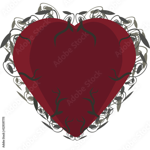 Obraz na płótnie valentine heart, gothic style w salonie