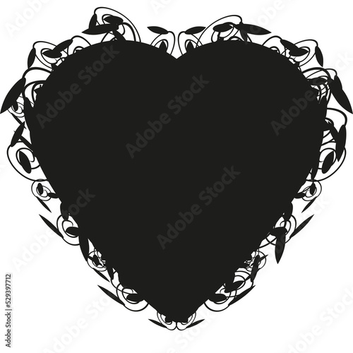valentine heart, gothic style