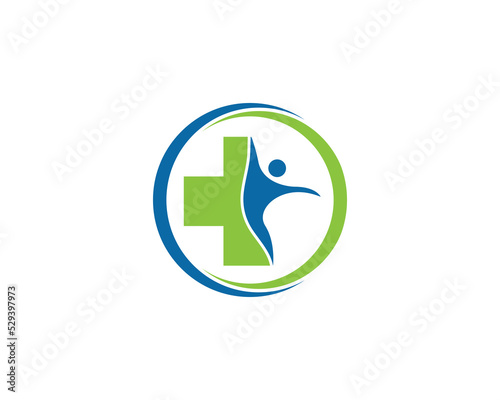 Health Care Cross Plus Logo Concept sign symbol icon Element Design. Medical, Human, People Logotype. Vector illustration template