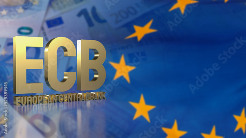 The eco or European central bank for business concept 3d rendering photo
