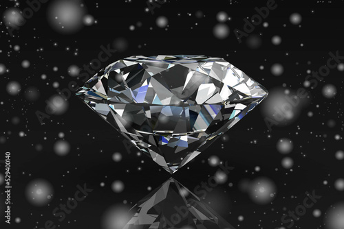 diamond gem 3d render (high resolution 3D image) © boykung