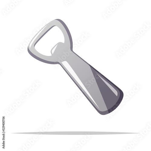 Bottle opener vector isolated illustration