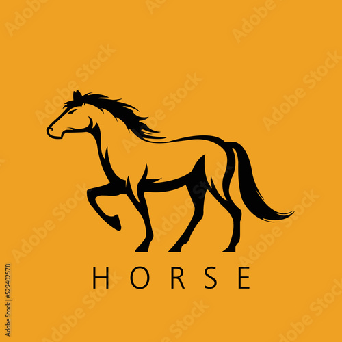 Horse logo vector  icon  illustration