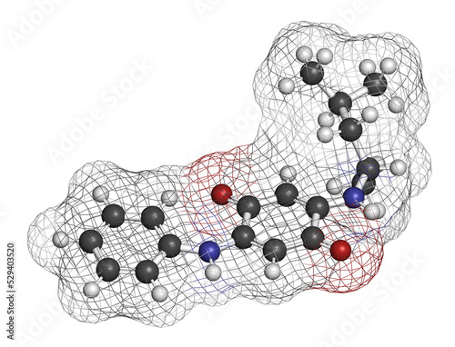 6PPD-quinone, degradation product of the rubber additive 6PPD. Toxic to salmon. 