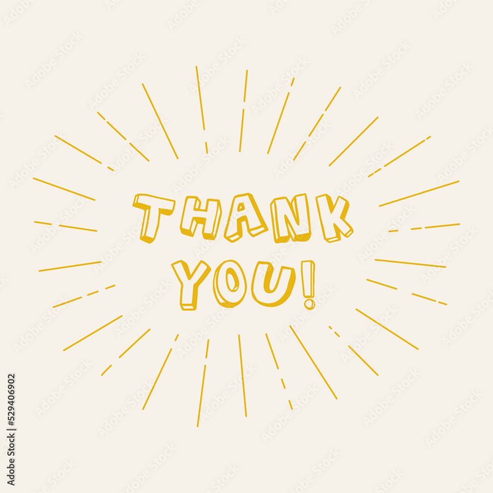 Thank you hand drawn vector modern calligraphy