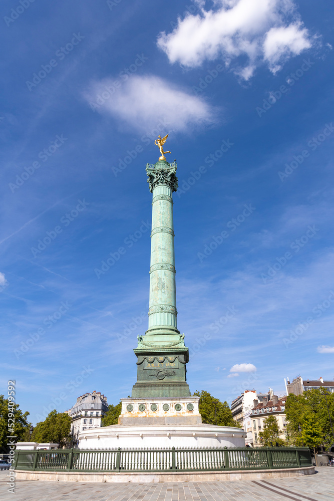 paris, Place de la bastille, colonne et génie
