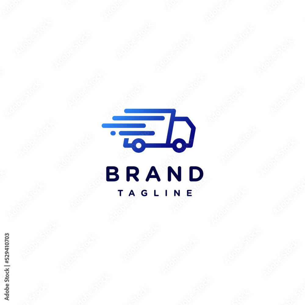 Delivery truck in blue color with speed accents. Blue fast Delivery Truck Icons With Speed Effect Lines. Delivery truck in blue color with speed accents. Blue fast Delivery Truck Icons With Speed Effect Lines.