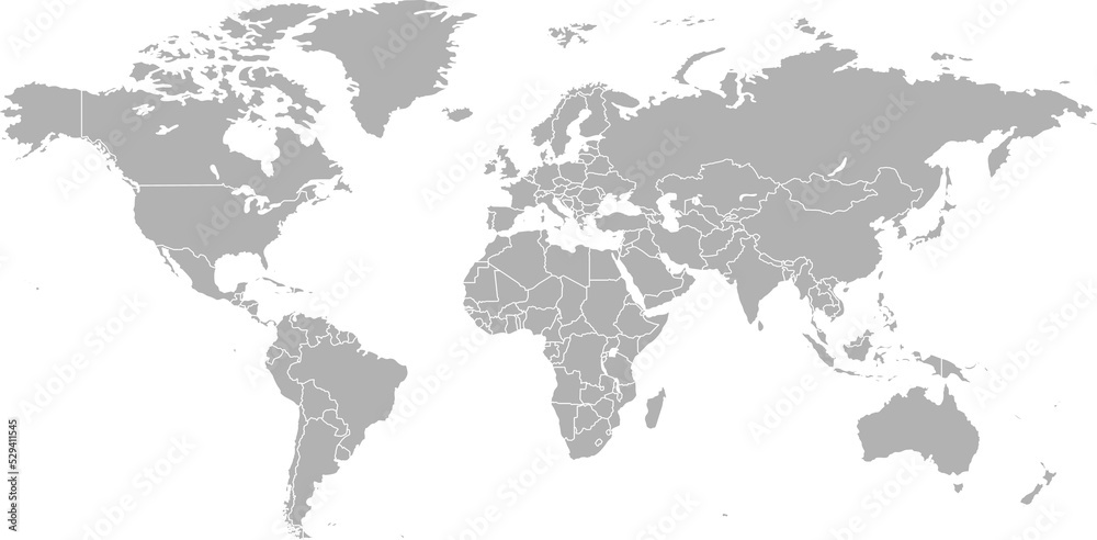 world map on transparent background 4k
