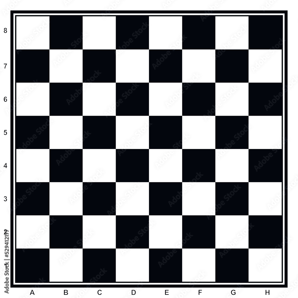 Fototapeta premium Chess board game. Black and white square pattern. Checkered surface 