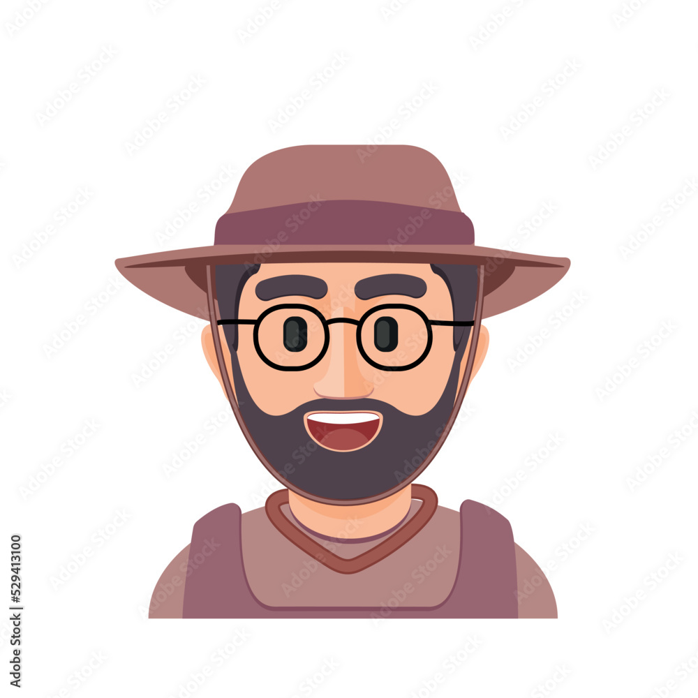 Emojis for women and men. Face in the style of emoji. vector illustration. Talking person of self-expression, an avatar for a video blog. Memoji stickers. Profile Picture Avatar cartoon character 