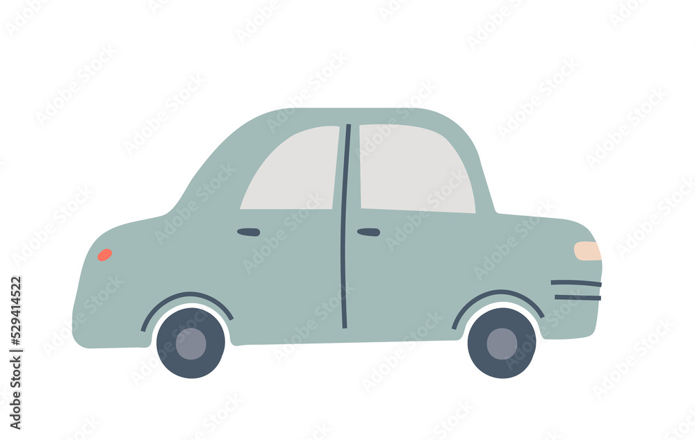 Cute kids car. Road trip. Travel concept. Transport in hand drawn style for design of kids map, pre school education, textiles. Cartoon illustration Cute kids car. Road trip. Travel concept. Transport in hand drawn style for design of kids map, pre school education, textiles. Cartoon illustration