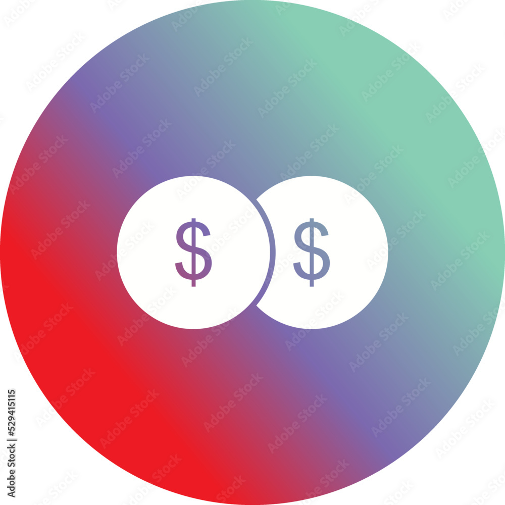 Unique Coins Vector Icon Unique Coins Vector Icon