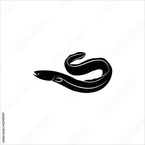 Electric eel sea fish icon